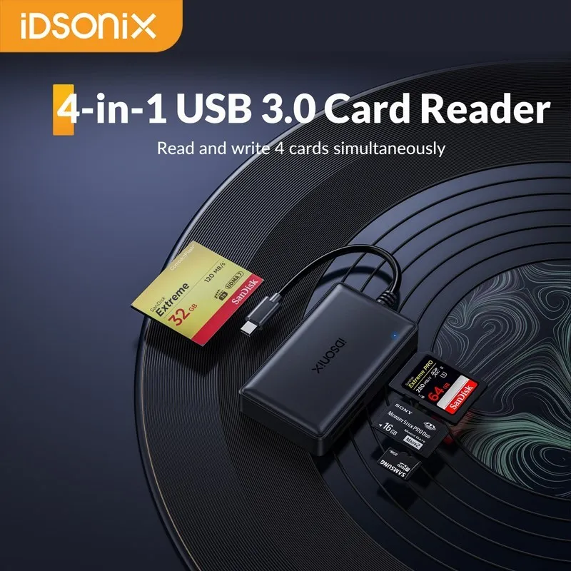 IDsonix Ʈ PC ƺϿ ī , USB 3.0 ī , 5Gbps  ӵ , TF, SD, CF, MS ޸ ī , 4 in 1